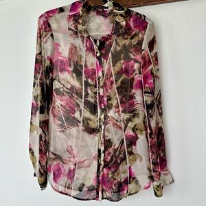 Ivanka Trump Sheer Floral Blouse• Gorgeous Blouse